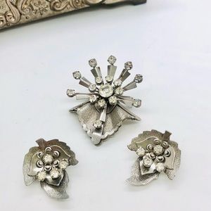 Antique Vintage Deco Rhinestone Demi Parure Set